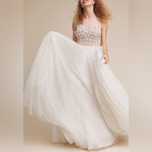 Bhldn Floating On Air Wedding Dress NEW SIZE 14 $1400 RETIRED STYLE NEW